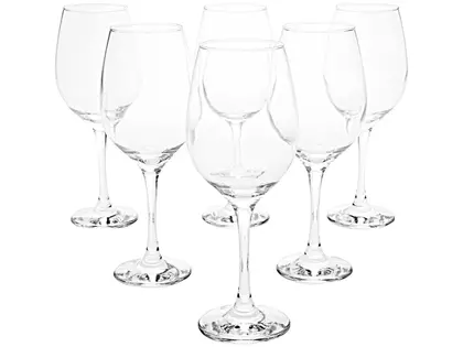 Kit 6 Taças Vidro Para Vinho/ Água 385Ml Nadir Figueiredo