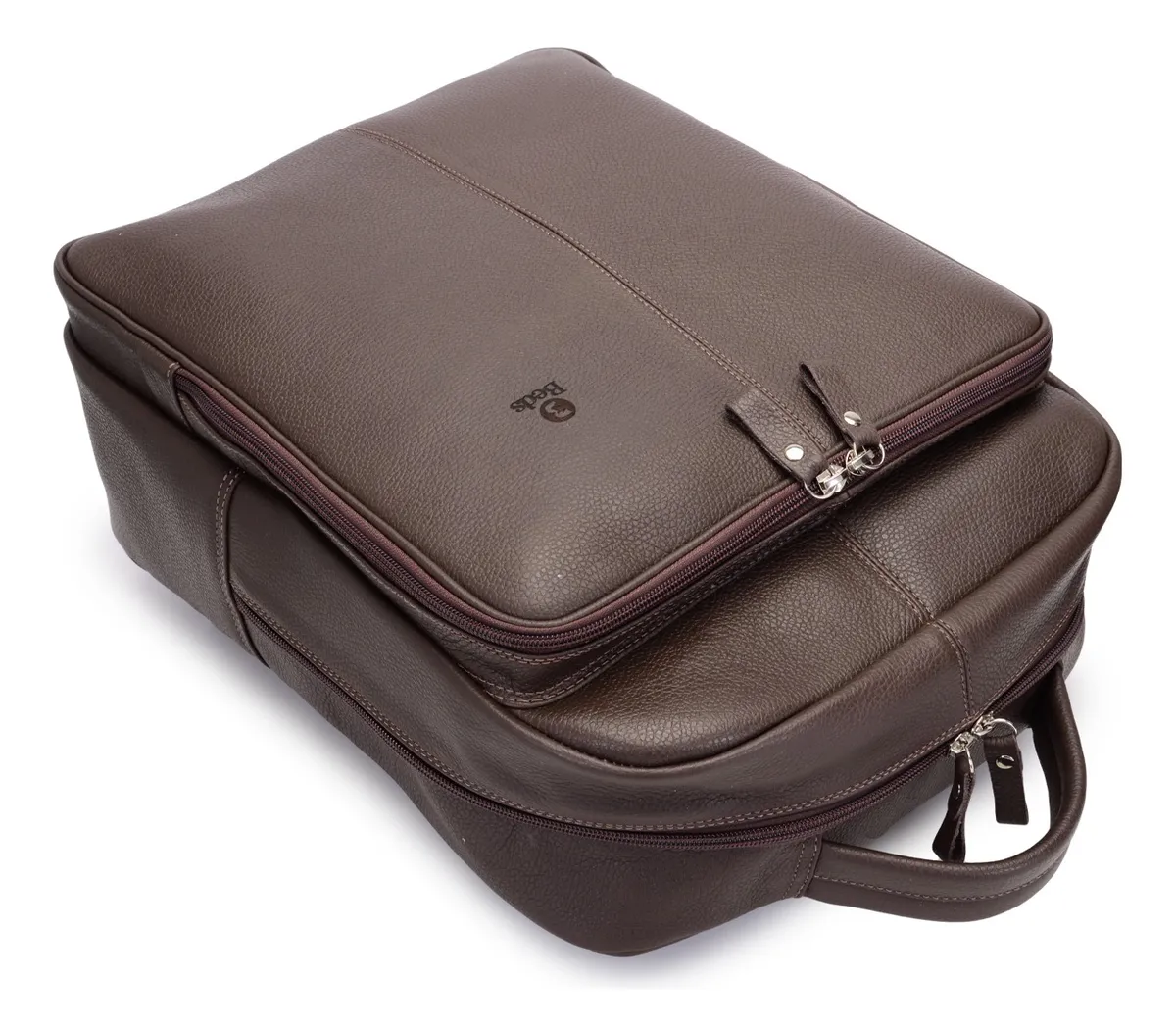 Mochila Masculina Original Couro Bovino Reforçada Largadão