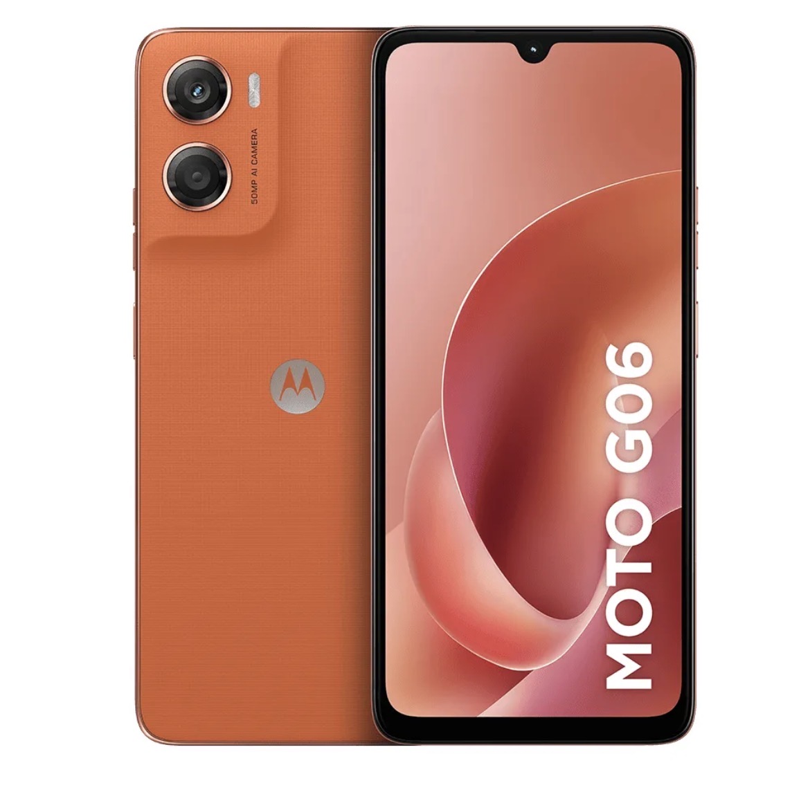 Smartphone Motorola Moto G06 - 128gb 12gb (4gb Ram + 8gb Ram Boost) E Camera 50mp Com Ai Bateria De 5200 Mah Tela 6.9 - Laranja