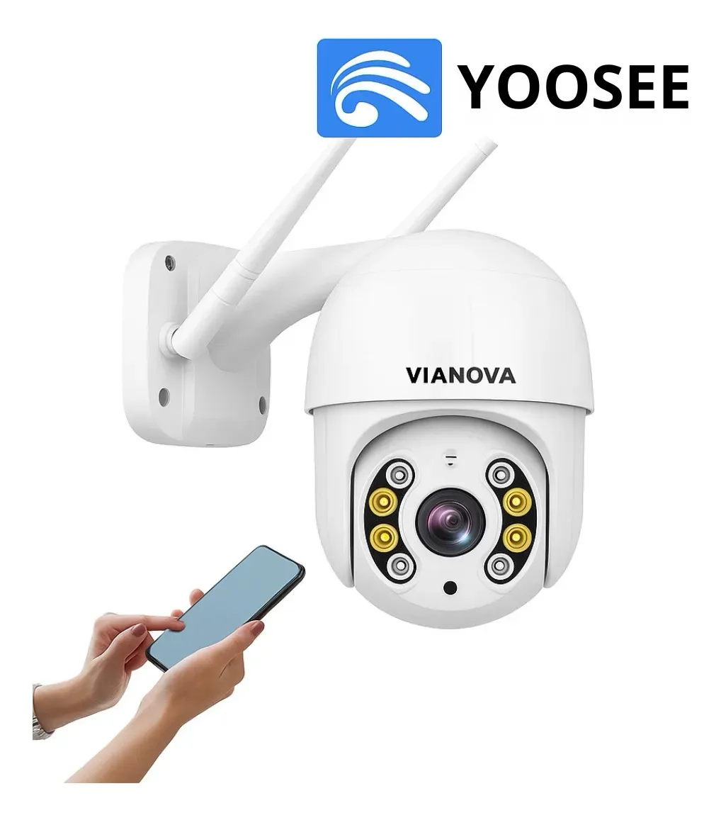 Camera Segurança Wifi Yoosee Mini Dome Full Hd Vianova Branco