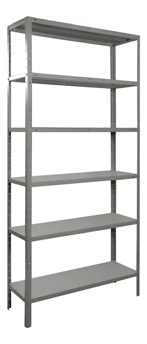 Estante Armário Prateleira de Aço 6 Bandejas Organizador Galvanizada Suporta 150kg 198cm x 90cm x 28cm