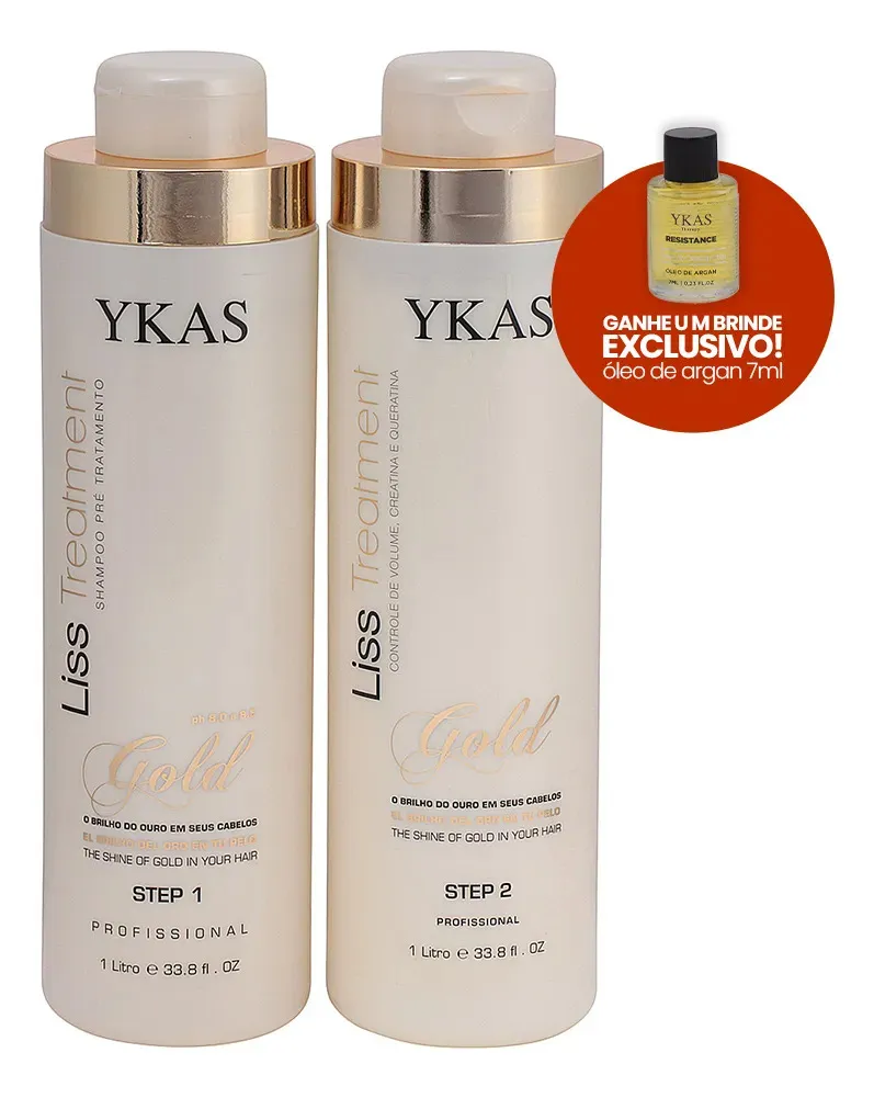Ykas Liss Treatment Escova Progressiva Gold 2x1000ml