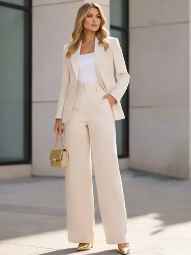 Conjunto Calça Blazer Alfaiataria Feminino Uniforme Social