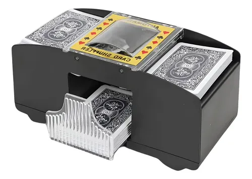 Embaralhador De Cartas Automático de Pilha Misturador Para 2 Baralhos Poker Truco