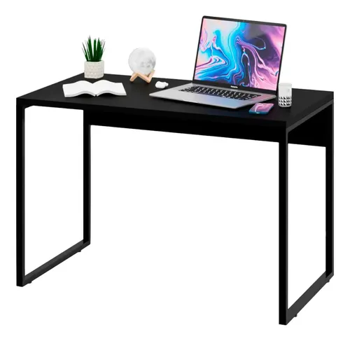 Escrivaninha Gamer Industrial 90 cm Preto para Escritório e Apartamento