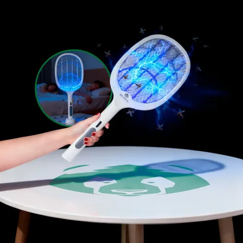 Raquete Elétrica Several Importados Recarregável Mata Pernilongos Mosquitos E Atrai Com Iluminação UV - R$ 34,72