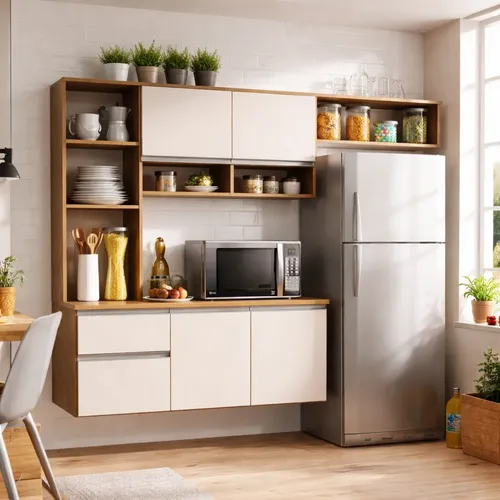 Armario De Cozinha Compacta Sol 5 Portas 1 Gaveta - R$ 312,14