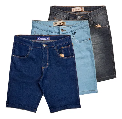 Kit 3 Bermudas Jeans Masculinas | Preço De Fábrica | Premium