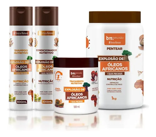 Kit Explosão De Óleos Africanos Beleza Natural