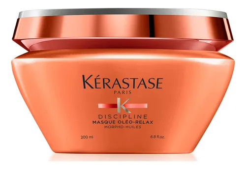 Máscara Capilar de Hidratação Intensa Anti-Frizz com Proteção Térmica até 230ºC para Cabelos Secos e Indisciplinados, Discipline Oléo-Relax, Kérastase 200ml