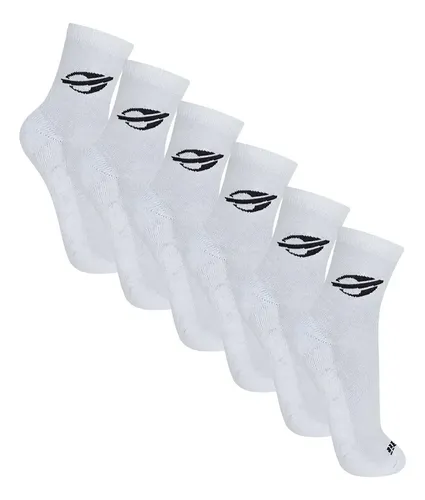 Kit 6 Meias Mormaii Masculinas Cano Médio Algodão
