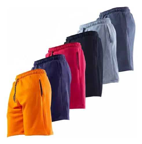Kit 6 Bermuda Shorts De Moletom Masculino Academia Cross