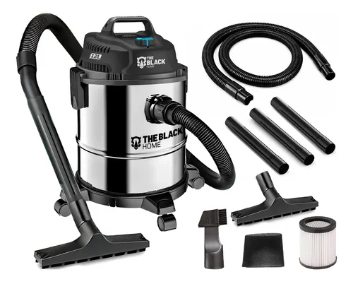 Aspirador De Pó E Água The Black Tools Bac120 Inox Turbo 12 Litros Potência 1200w Com Soprador Multiuso