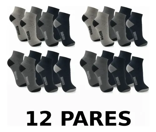 Kit 12 Pares Meia Cano Curto Unissex Biomen 37 Ao 44 Algodão
