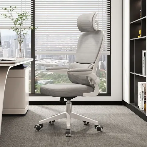 Cadeira Escritório Ergonômica Python Fly B07 Cinza Com Suporte Lombar
