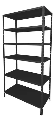 Estante 6 Prateleiras 40cm Aço Multiuso 30kg Cinza Ou Preta