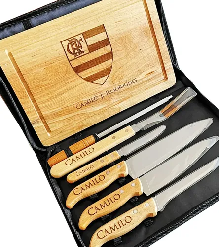 Kit Churrasco Personalizado - 8 Peças