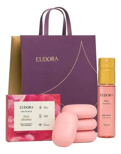 Kit Eudora Body Diva Esplêndida + Sab Rosa Absoluta