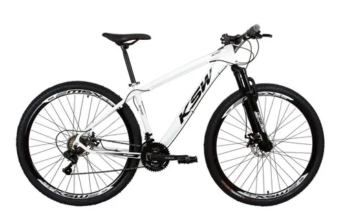 Bicicleta Aro 29 Ksw 27 Velociddes - Freio Hidraulico Tamanho Do Quadro 19 Cor Branco