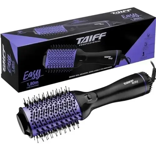 Escova Oval Secadora Taiff Easy Lilás 1200w