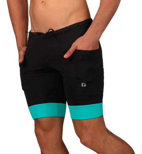 Shorts De Compressão P/ Corrida Masculino C/ Bolsos Laterais