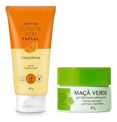 Combo Cuide-se Bem Facial: Gel De Limpeza Tangerina 250g + C