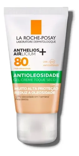 Protetor Solar Facial Antioleosidade com Cor FPS80 Controle da Oleosidade por 12h Reduz Oleosidade e Toque Seco Cor 2.0 Airlicium+ Anthelios La Roche Posay 40g