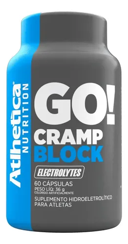 Eletrólitos Go! Cramp Block 60 Caps Atlhetica Nutrition