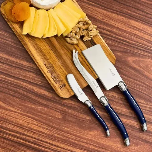 Kit Com 3 Facas Para Queijo Luxo Laguiole La Maison